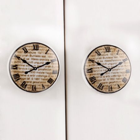 Roman Numeral Flat Watch Cabinet Knob